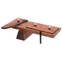 Stands & Pouches Scott Tinker Black Walnut, Amboyna Burl, Gaboon Ebony Cantilevered Tier 3 Pipe Stand