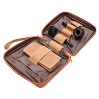 Stands & Pouches Erik Stokkebye 4th Generation 4 Pipe Combo Pouch Hunter Brown