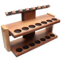 Stands & Pouches Neal Yarm 14 Pipe Two Tier Pipe Stand Mahogany and Stained Maple