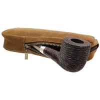 Stands & Pouches Savinelli Suede Pipe and Tobacco Bag - Tan