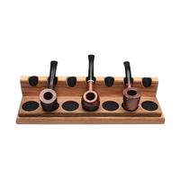 Stands & Pouches Neal Yarm Solid Back 7 Pipe Stand Oak and Bocote