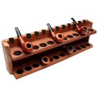 Stands & Pouches Neal Yarm Solid Back 24 Pipe Two Tier Stand Mahogany and Maple