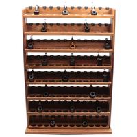 Pipe Accessories Neal Yarm Solid Back 96 Pipe Eight Tier Stand Mahogany