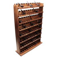 Pipe Accessories Neal Yarm Solid Back 96 Pipe Eight Tier Stand Mahogany