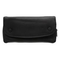Stands & Pouches Genuine Leather 1 Pipe Combo Pouch Black