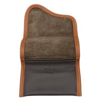 Stands & Pouches Claudio Albieri Italian Leather Roll Up Tobacco Pouch Chocolate/Acorn