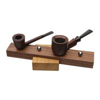 Stands & Pouches Michail Kyriazanos 4 Pipe Stand - Indian Palisander and Oak Wood