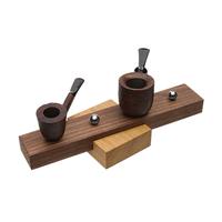 Stands & Pouches Michail Kyriazanos 4 Pipe Stand - Indian Palisander and Oak Wood