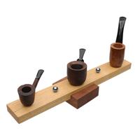 Stands & Pouches Michail Kyriazanos 5 Pipe Stand - Red Oak and Ash Wood