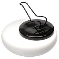Ashtrays Savinelli White Ashtray with Black Pipe Stand Top