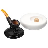 Ashtrays Savinelli White Ashtray with Black Pipe Stand Top