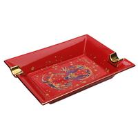 Ashtrays S.T. Dupont Cigar Ashtray - Dragon Burgundy/Gold