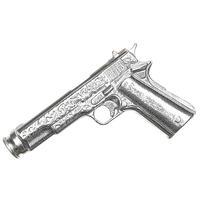 Tampers & Tools Larry Blackett .45 ACP 1911 Pistol Pewter Tamper