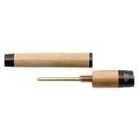 Tampers & Tools Scott Tinker Tamper - Antony Solid Core Wooly Mammoth Ivory, Gaboon and Macassar Ebony, and Blue Amber with Brass Pick