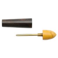 Tampers & Tools Scott Tinker Tamper - Zeppelin Gaboon Ebony and Honey Jasper Resin with Brass Pick