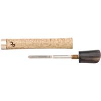 Tampers & Tools Bruno Nuttens Tamper - Curly White Teak with Brass, Horn and Pick