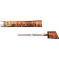 Tampers & Tools Bruno Nuttens Tamper - White Amboyna Burl with Nickel, Gold Amboyna, and Pick