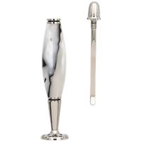 Tampers & Tools 8deco Tamper - Buddha Belly Pearl and Black Swirl