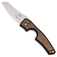 Cutters & Accessories Les Fines Lames Le Petit Cigar Cutter Brass Seigaiha