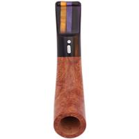 Cutters & Accessories Jacono Toscano Mouthpiece - Briar Angled Classic (Purple and Yellow Shimmer Saddle Stem) (EE)