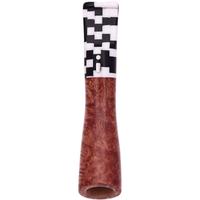 Cutters & Accessories Jacono Toscano Mouthpiece- Briar Angled Classic (Black and White Checker Saddle Stem) (EE)