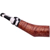 Cutters & Accessories Jacono Toscano Mouthpiece- Briar Angled Classic (Black and White Checker Saddle Stem) (EE)