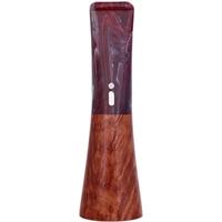 Cutters & Accessories Jacono Toscano Mouthpiece- Briar Trumpet (Purple, Red, and White Tapered Stem)