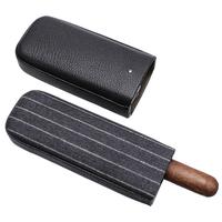 Humidors & Travel Cases Dunhill Cigar Case Black with Grey Stripe
