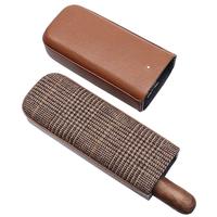 Humidors & Travel Cases White Spot Cigar Case Brown Houndstooth