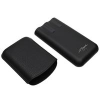 Humidors & Travel Cases S.T. Dupont Three Cigar Case Black Grain/Matte