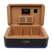 Humidors & Travel Cases Colibri Rally Humidor Black and Blue
