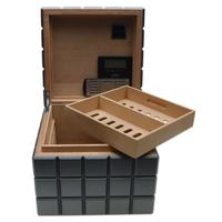 Humidors & Travel Cases Colibri Heritage Cube Humidor Charcoal