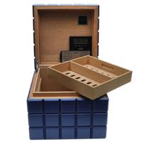 Humidors & Travel Cases Colibri Heritage Cube Humidor Blue