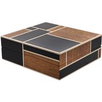 Humidors & Travel Cases Milwaukee Humidor Co. Dry Box 'Gold and Black' with Poplar and African Birdseye Walnut