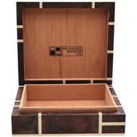 Humidors & Travel Cases Milwaukee Humidor Co. Dry Box with Walnut Burl and Holly
