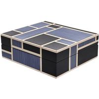 Humidors & Travel Cases Milwaukee Humidor Co. Dry Box 'Blue and Black' with Poplar and Holly