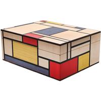 Humidors & Travel Cases Milwaukee Humidor Co. Noble Humidor 'Homage to Piet Mondrian' with Maple, Wenge, Poplar