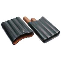 Cigar Accessories Savinelli Classic Green Leather 4 Cigar Case