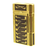 Lighters Lubinski Brown/Gold Plate Enamel Pipe Lighter