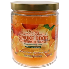 Home Fragrance Smoke Odor Exterminator Candle Orange Lemon Splash 13oz