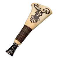 Pipe Tools & Supplies ZapZap Deer Antler and Titaniun Alloy With Leather Tamper