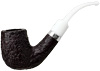 Ashton Pebble Grain Bent Billiard with Silver Band (LX)