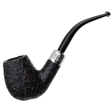 Ashton Pebble Grain Bent Billiard with Silver Army Mount (XXX)