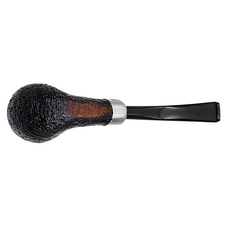 Ashton Pebble Grain Bent Billiard with Silver Army Mount (XXX)