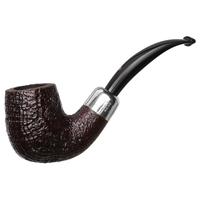 Ashton Pebble Grain Bent Billiard with Silver Army Mount (LX)