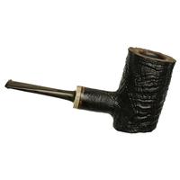 Becker Sandblasted Strawberry Wood Poker with Horn (Four Clubs)