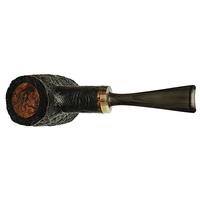 Becker Sandblasted Strawberry Wood Poker with Horn (Four Clubs)