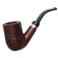 Caminetto Sandblasted Bent Billiard with Silver (06) (AT)
