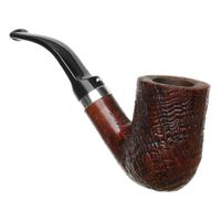 Caminetto Sandblasted Bent Billiard with Silver (06) (AT)