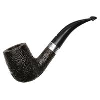 Dunhill Shell Briar White Spot Bent Billiard with Silver (120) (F/T) (3166) (2021)